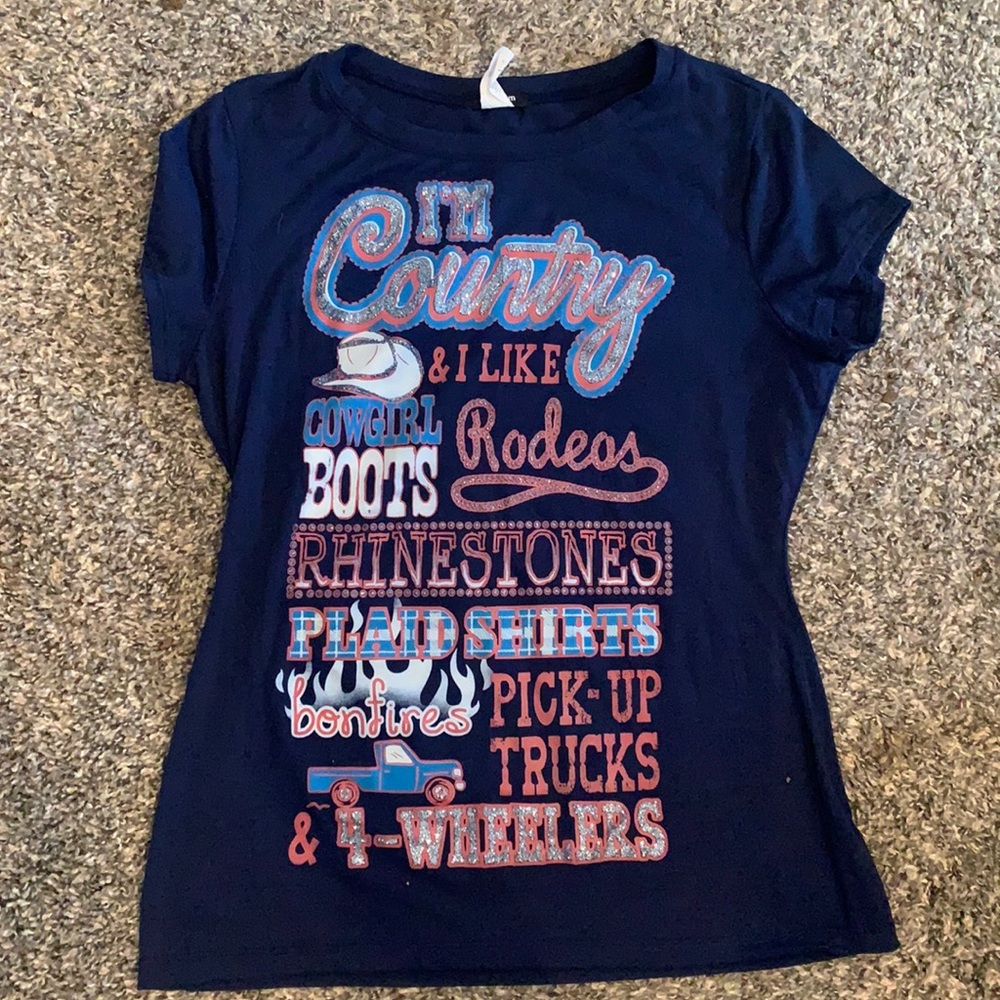 Glitter Country girl graphic t shirt